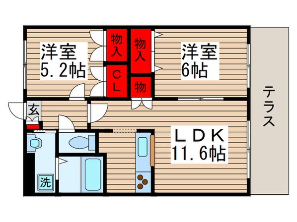 シャイニング　in 青葉Ⅱの物件間取画像